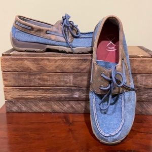 Twisted X Shoes - brown and denim